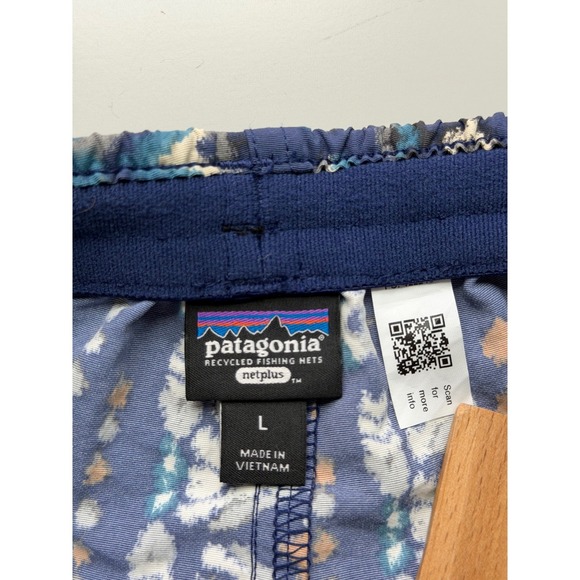 Patagonia Baggies Shorts Womens Blue Geometric Tribal Print Large - Picture 3 of 10